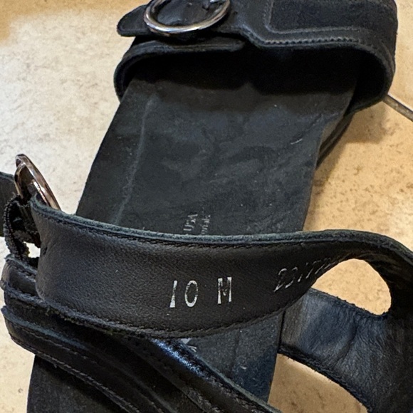 SAS Seight Black Wedge Sandals Size 10M - Picture 9 of 9